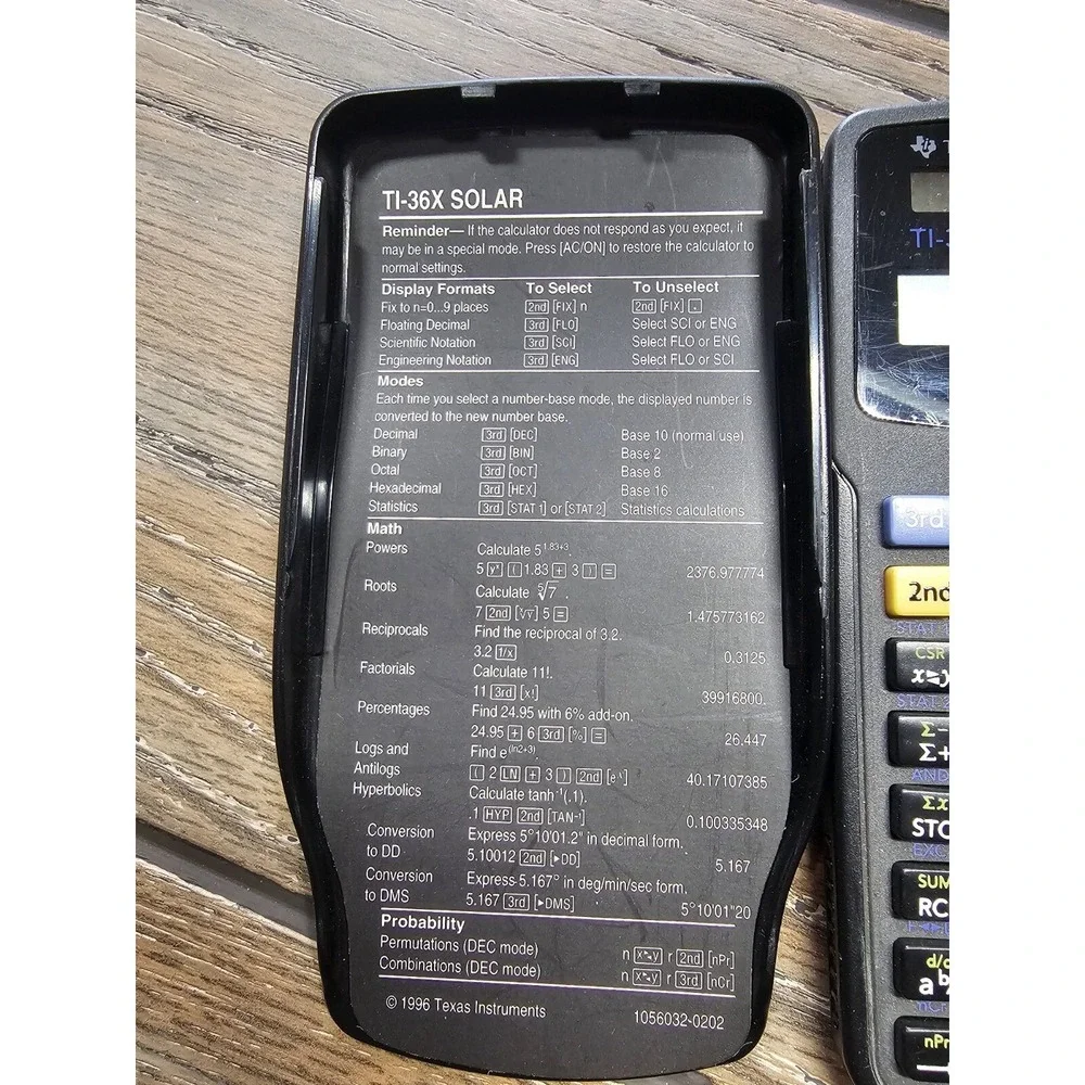Texas Instruments TI-36X Pro Scientific Calculator With Cover & Manual‎